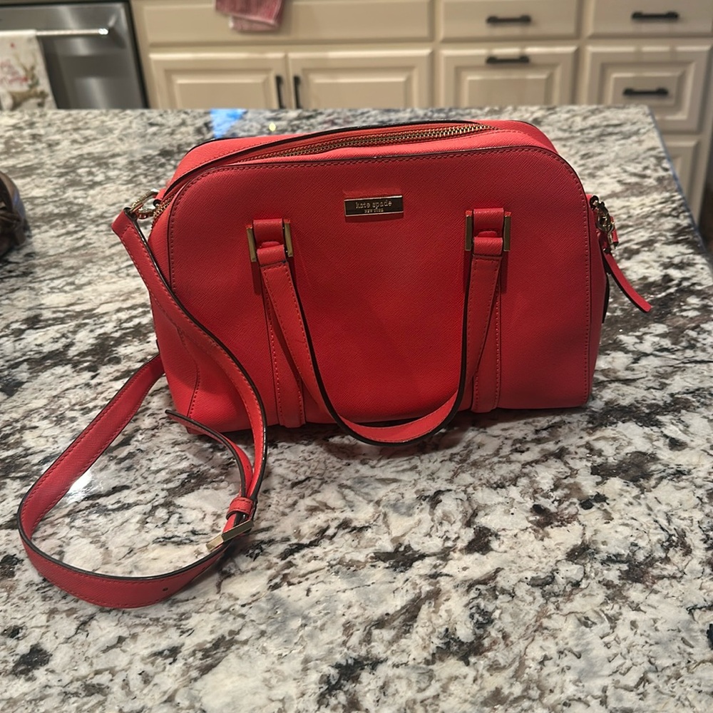 Kate Spade coral leather purse